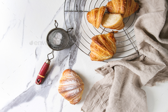 Fresh baked croissant - Stock Photo - Images