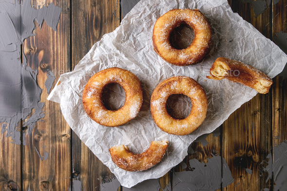 Puff pastry donuts cronuts - Stock Photo - Images