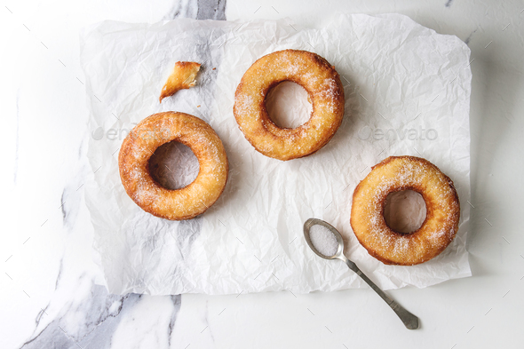 Puff pastry donuts cronuts - Stock Photo - Images