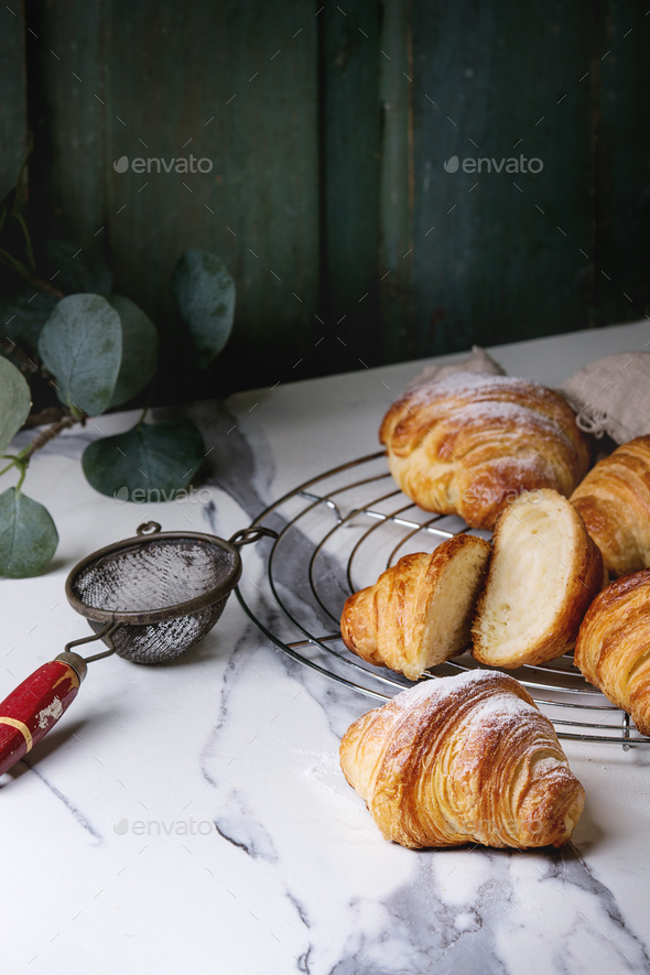 Fresh baked croissant - Stock Photo - Images