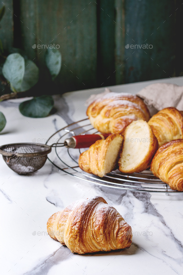 Fresh baked croissant - Stock Photo - Images