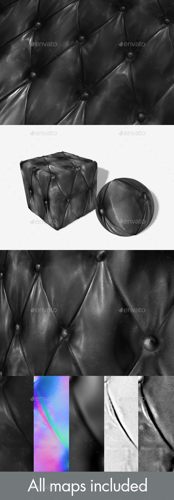 Black Leather Padding - 3Docean 22091288