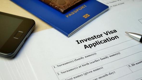 Investor Visa Document with Passport, Apply and Permission for Foreigner Country