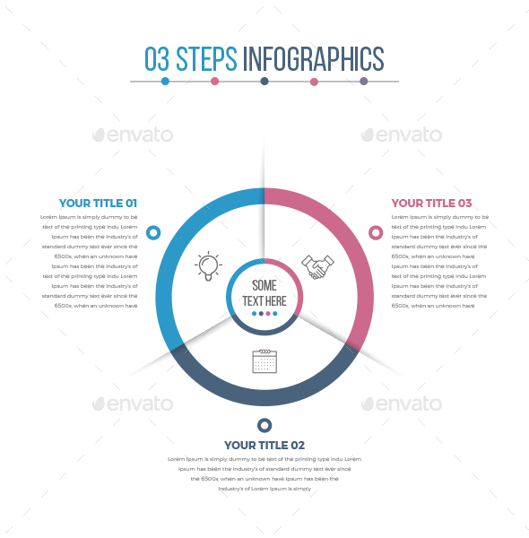 Business Circle Infographics with 03 Steps - Infographics