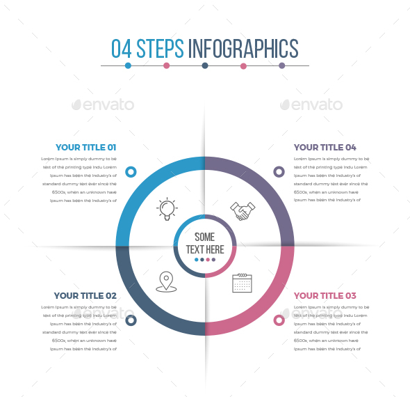 Business Circle Infographics with 04 Steps - Infographics
