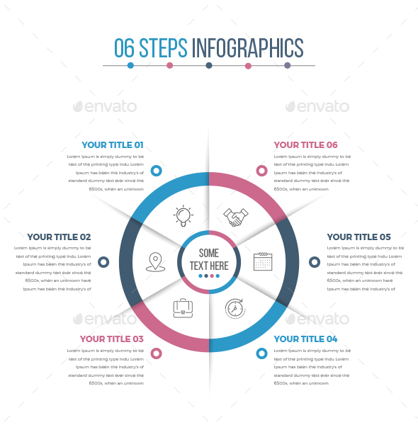 Business Circle Infographics with 06 Steps - Infographics