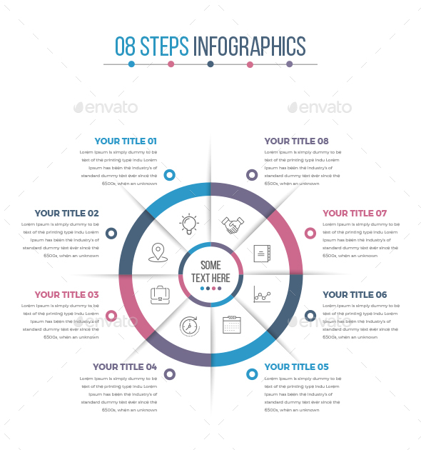 Business Circle Infographics with 08 Steps - Infographics