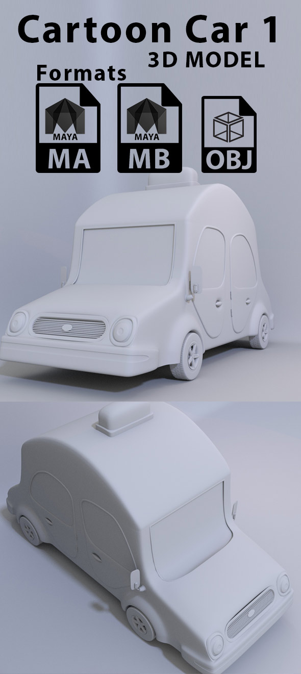 Cartoon Car 1 - 3Docean 22093330