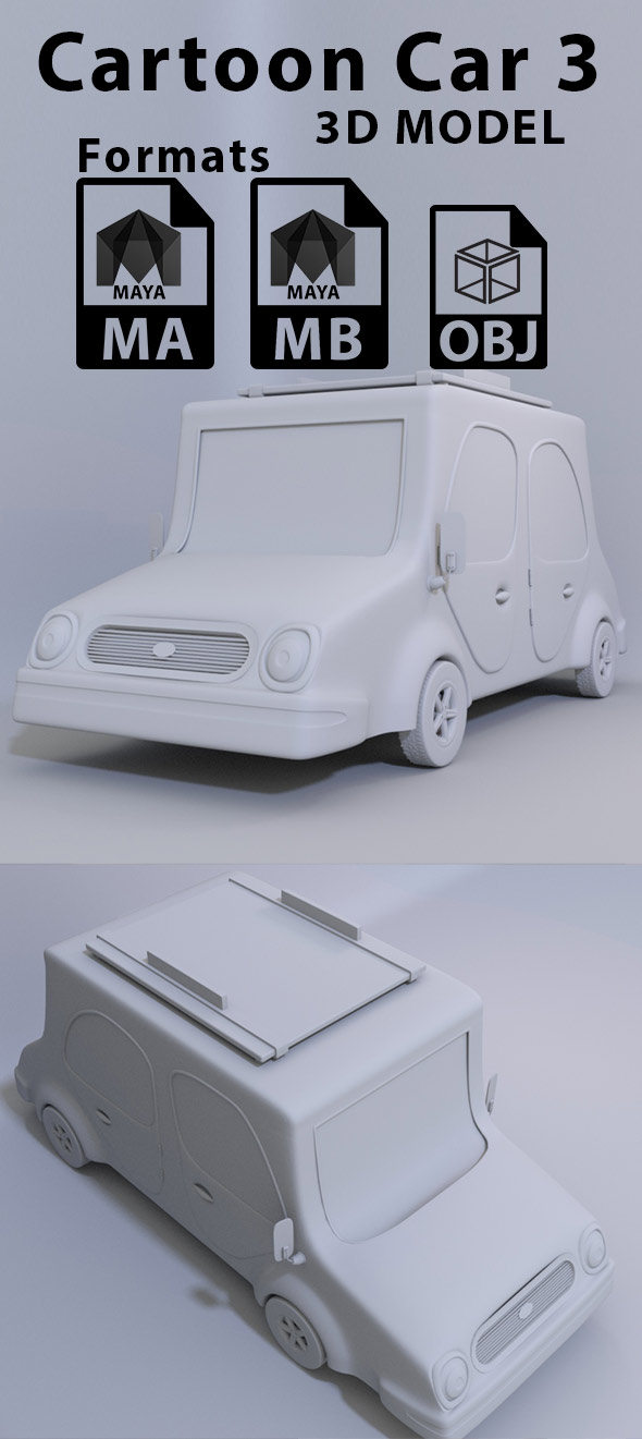 Cartoon Car 3 - 3Docean 22093335