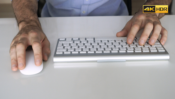 Typing On Computer Keyboard
