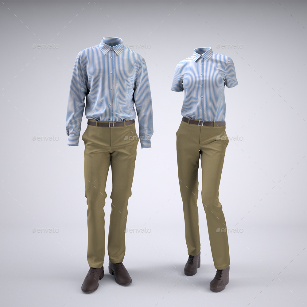 Download Food Service Uniforms and Retail Uniforms Mock-Up by Sanchi477 | GraphicRiver