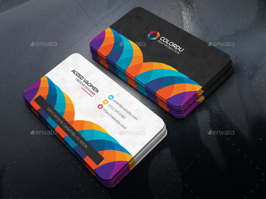 Color Business Card, Print Templates | GraphicRiver