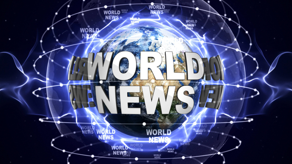 World News Text Around the Earth, Motion Graphics | VideoHive