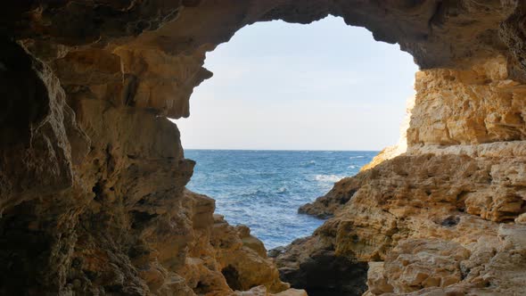 Inside of Mainsail. Beautiful Nature Seascape Composition.