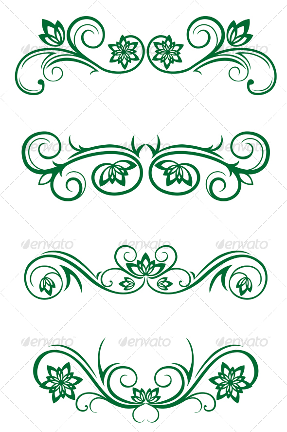 Vintage floral decorations - Flourishes / Swirls Decorative