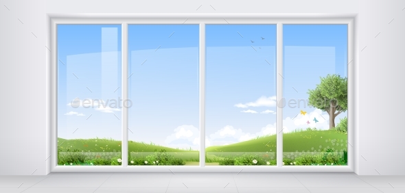 Room with Panoramic Window - Buildings Objects