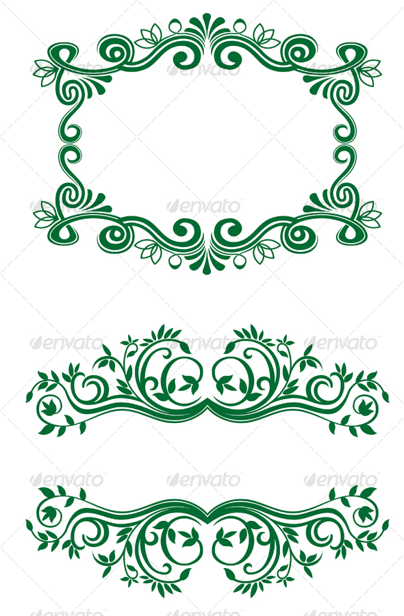 Vintage floral decorations - Flourishes / Swirls Decorative