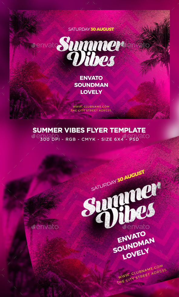 Summer Vibes Flyer - Clubs & Parties Events