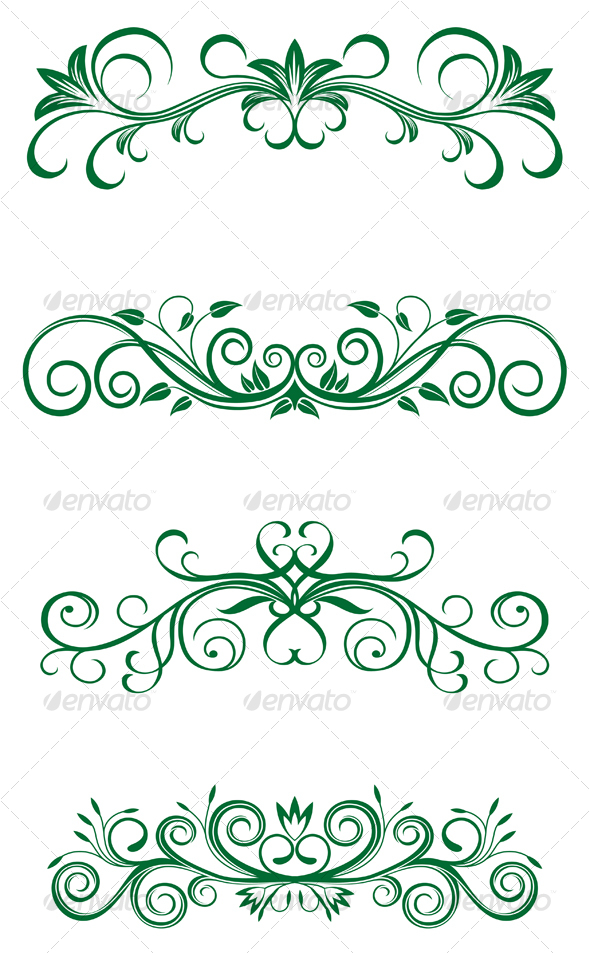 Vintage floral decorations - Flourishes / Swirls Decorative