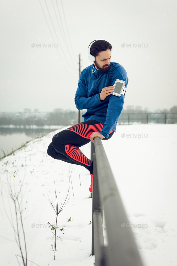 A Break After Jogging - Stock Photo - Images