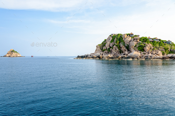 Shark Cape in Ko Tao island Thailand - Stock Photo - Images