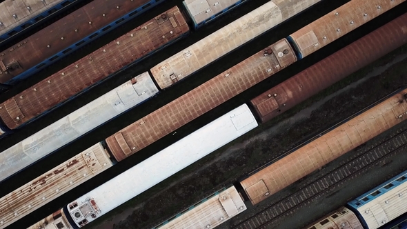 Railway Carriages on Rail Tracks