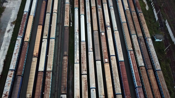 Railway Carriages on Rail Tracks