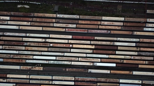 Railway Carriages on Rail Tracks