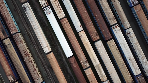 Railway Carriages on Rail Tracks