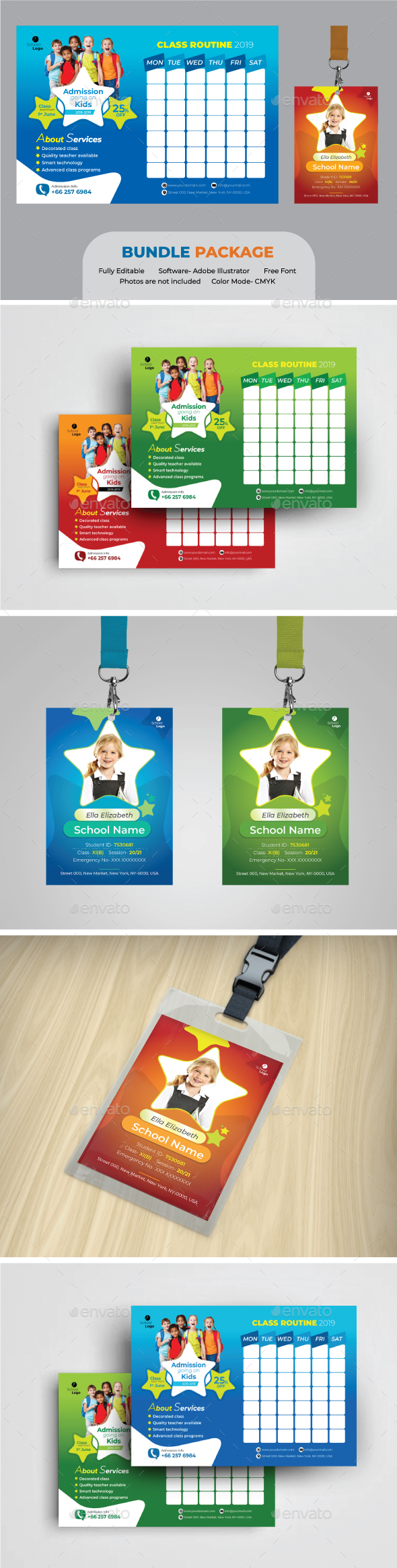 School Bundle - Stationery Print Templates