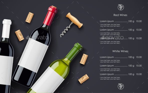 Wine Bottles and Cork Background - Backgrounds Decorative