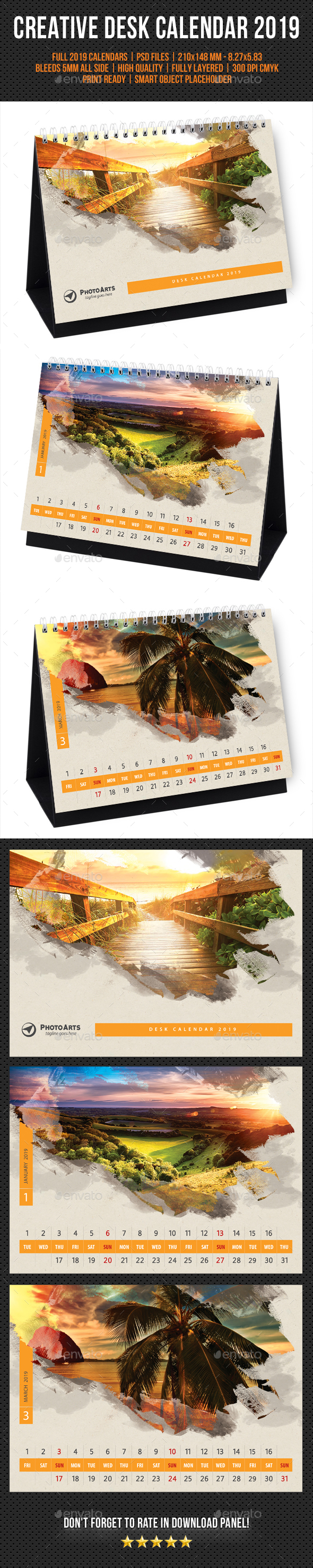 Creative Desk Calendar 2019 V23 - Calendars Stationery