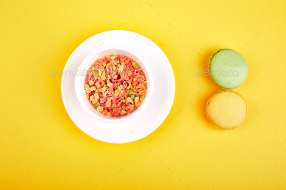 Sweet Dessert Macaron or macaroon - Stock Photo - Images