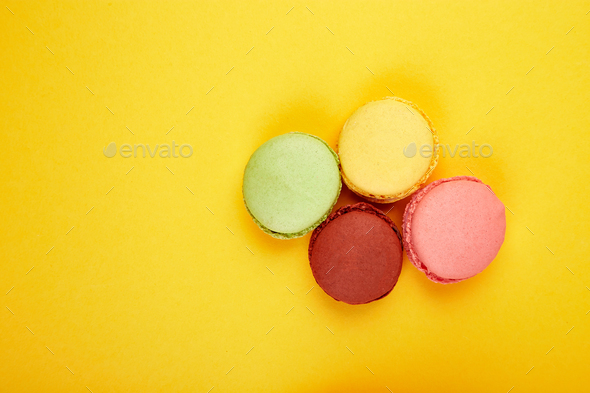 Sweet Dessert Macaron or macaroon - Stock Photo - Images