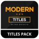 Modern Titles Pack - VideoHive Item for Sale