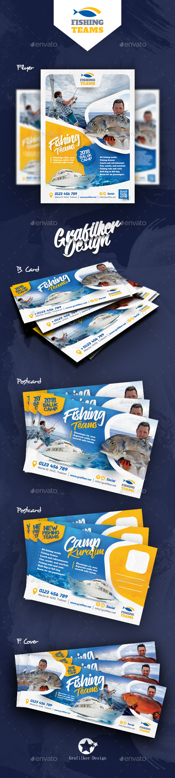 Fishing Bundle Templates - Corporate Flyers