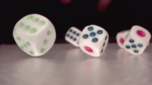 Throwing Game Dice Shooting with Ultra High Speed Camera  1000Fps Prores Raw alt