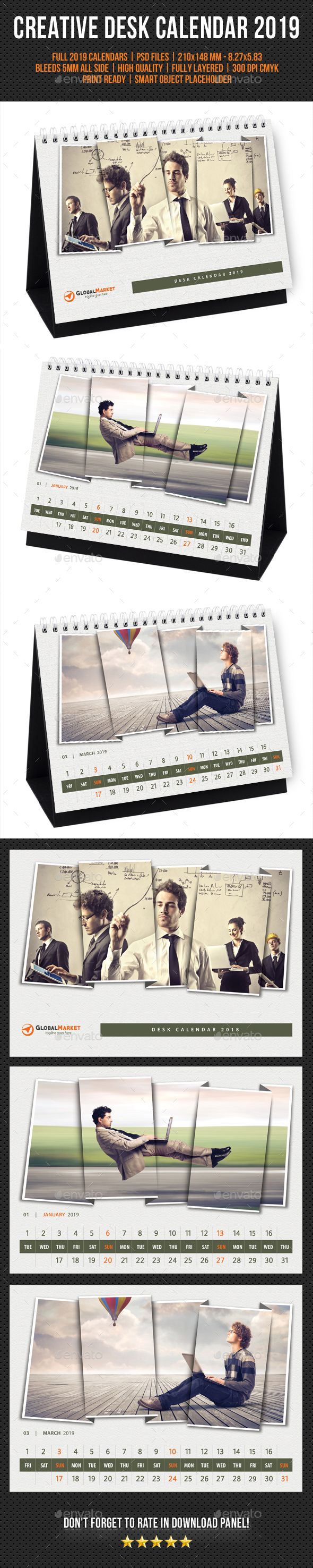 Creative Desk Calendar 2019 V24 - Calendars Stationery