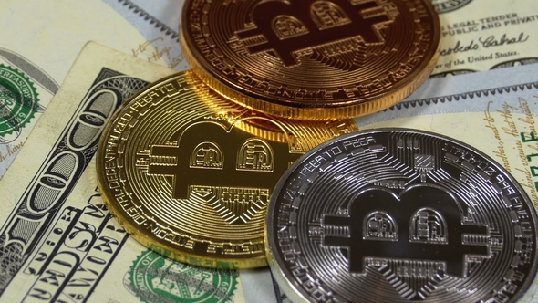 Bitcoin Coins Btc And Dollars Rotate By Rostrecords Videohive Bitcoin Coins Btc And Dollars Rotate Stock Footage