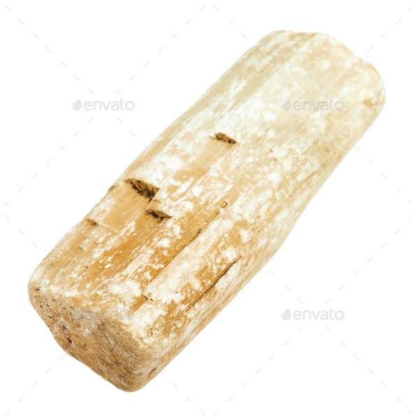Selenite (Gypsum) crystal isolated on white - Stock Photo - Images