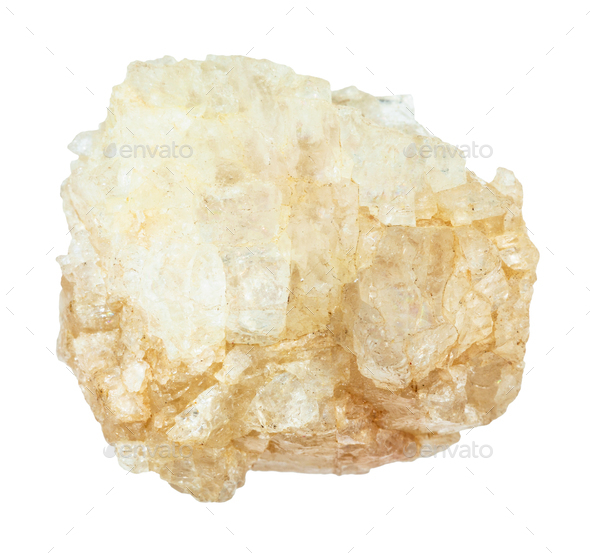 rough Topaz gemstone isolated on white - Stock Photo - Images