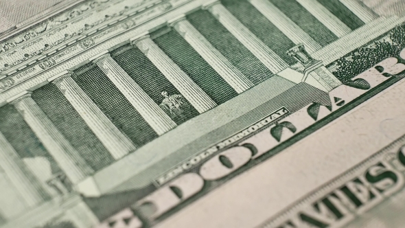The Lincoln Memorial On The Usa Five Dollar Bill Stock Footage The Lincoln Memorial On The Usa Five Dollar Bill Stock Footage