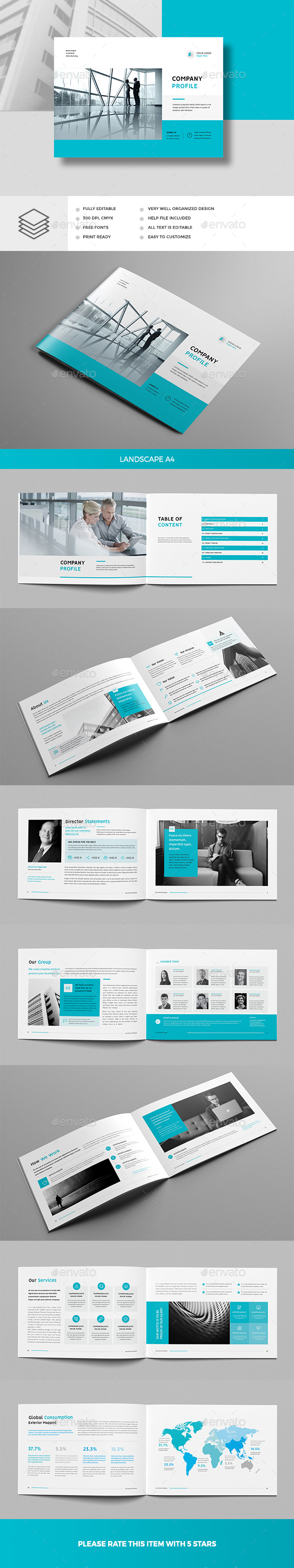 Company Profile Landscape - Corporate Brochures