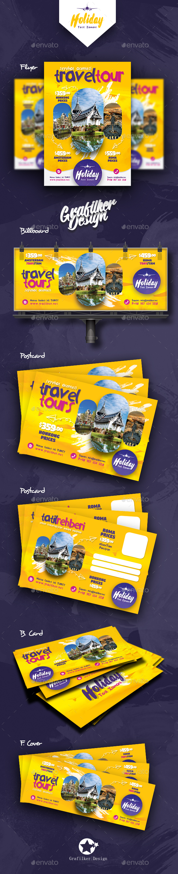 Travel Tours Bundle Templates - Corporate Flyers