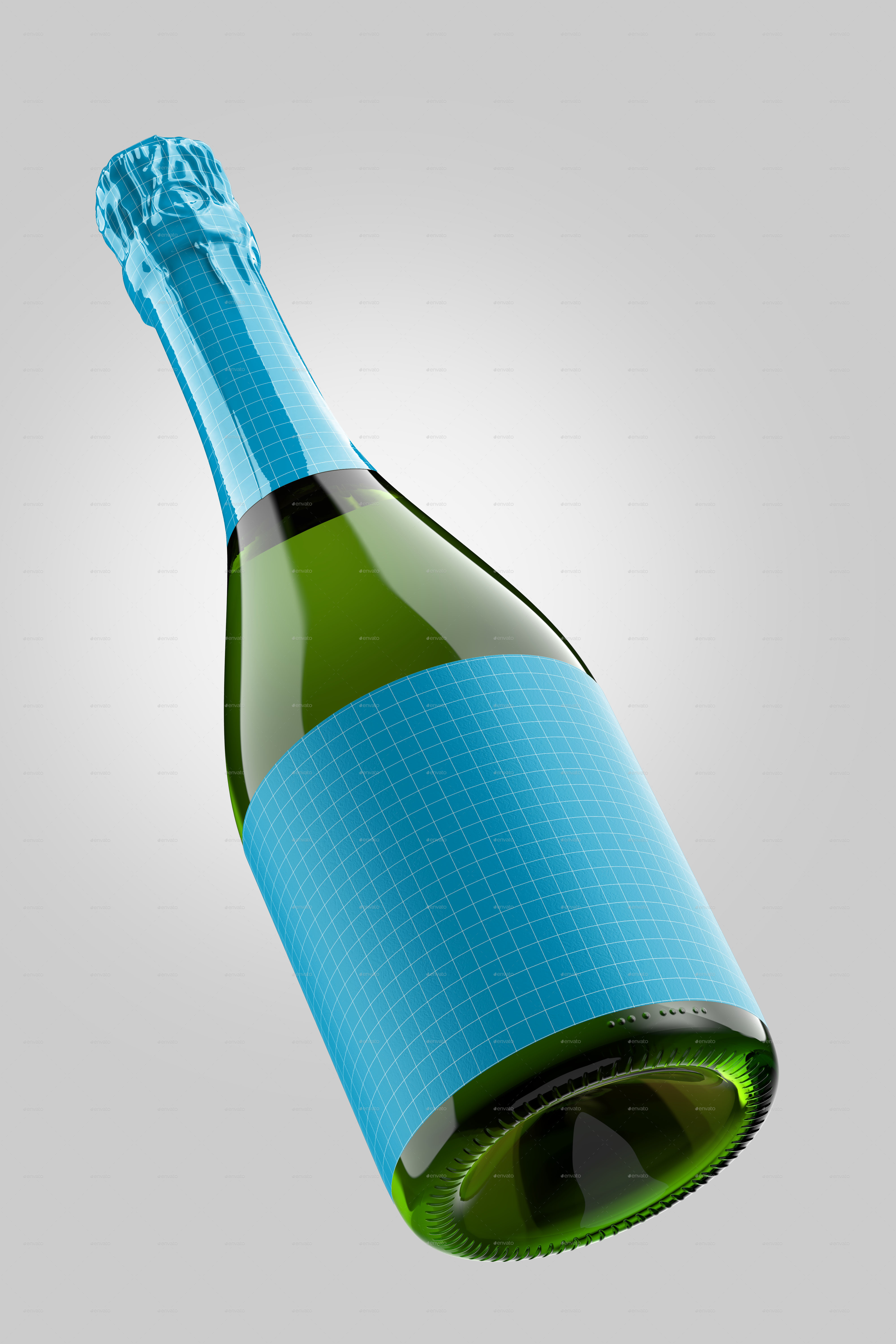 Champagne Bottle Mockup, Graphics | GraphicRiver