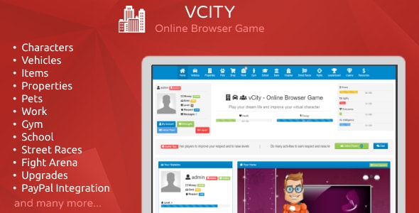 vCity - Create Your Own Browser Game - CodeCanyon Item for Sale