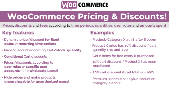 WooCommerce PricingDiscounts! - CodeCanyon 14679278