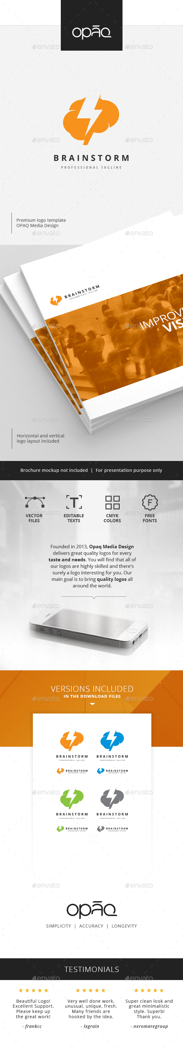 Brainstorm Flash Logo - Symbols Logo Templates