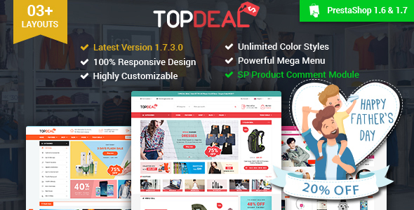 TopDeal - Multipurpose Responsive PrestaShop 1.6 & 1.7 Theme - PrestaShop eCommerce