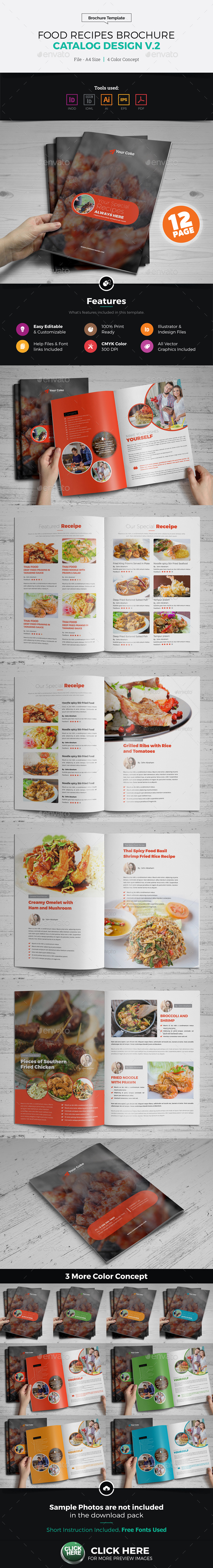 Food Recipes Brochure Catalog Design v2 - Corporate Brochures
